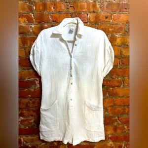 L*space white romper cover up